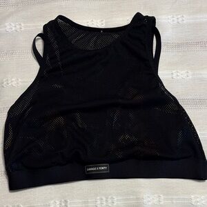 Savage X Fenty Black Mesh Activewear Top